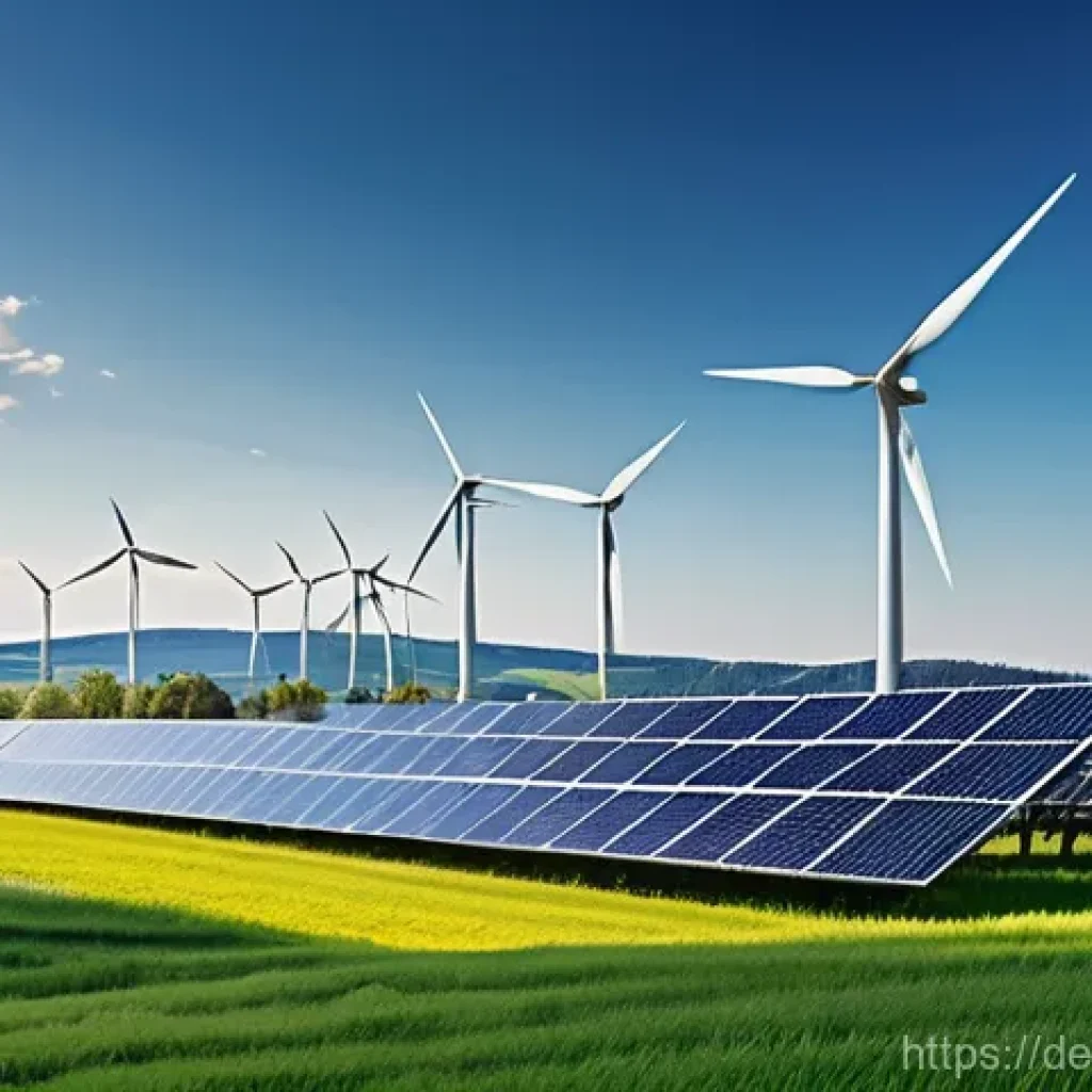 탄소중립을 위한 지속 가능한 자원 개발 - Green Energy Landscape of Germany**
A breathtaking panoramic view of a modern German landscape durin...