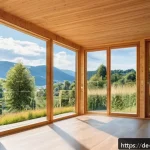 Home 19 친환경 건축의 필요성 및 사례 - A modern German eco-friendly wooden house in Freiburg, showcasing sustainable architecture with natu...