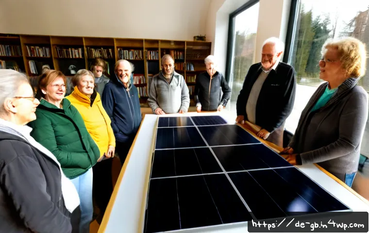 Home 17 탄소중립을 위한 대중 교육의 효과 - Photorealistic community climate education workshop in a bright modern German town library, diverse ...